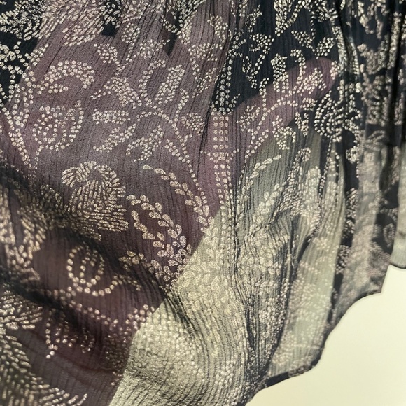 Elie Tahari Coraline Metallic Silk Blouse ($365)  M-L - Picture 6 of 16